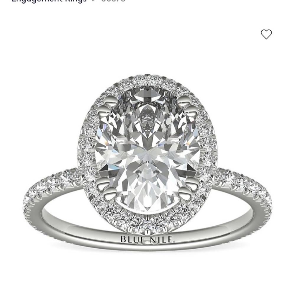 Blue Nile Studio Heiress Oval Engagement Setting